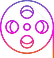 Film Reel Line Gradient Icon Design vector