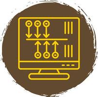 TimeLine Circle Multi Circle Line Gradient Icon Design vector