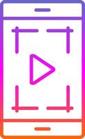 Screenshot Line Gradient Icon Design vector