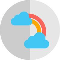 Rainbow Flat Scale Icon Design vector