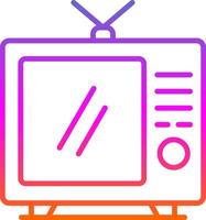 Tv Line Gradient Icon Design vector