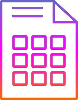 Grid Line Gradient Icon Design vector