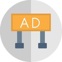 publicidad plano escala icono diseño vector
