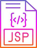 Jsp Line Gradient Icon Design vector