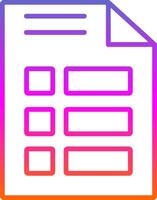 Menu Line Gradient Icon Design vector