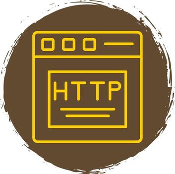 Http Line Gradient Icon Design vector