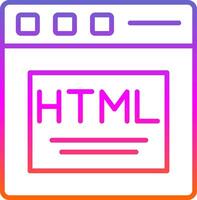 Html Line Gradient Icon Design vector