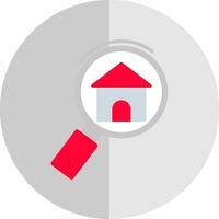Search Home Flat Scale Icon Design vector