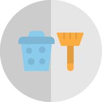 Cleaning Equipment Flat Scale Icon Design vector