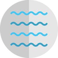 Waves Flat Scale Icon Design vector
