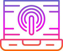 Laptop Line Gradient Icon Design vector