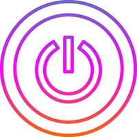 Power Button Line Gradient Icon Design vector