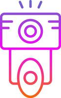 Camera Flash Line Gradient Icon Design vector
