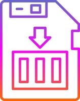 Sim Card Line Gradient Icon Design vector