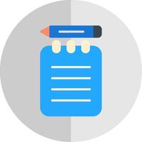 Notepad Flat Scale Icon Design vector