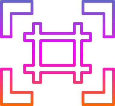 Grid Line Gradient Icon Design vector