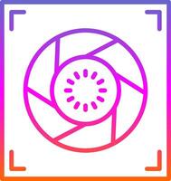 Aperture Line Gradient Icon Design vector