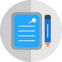 Notepad Flat Scale Icon Design vector