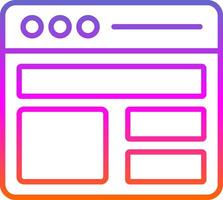 Layout Line Gradient Icon Design vector