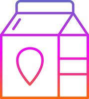 Milk Line Gradient Icon Design vector