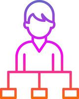 Hierarchy Line Gradient Icon Design vector