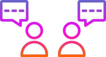 Chat Line Gradient Icon Design vector