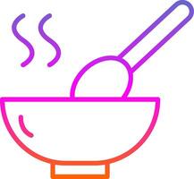 Soup Line Gradient Icon Design vector