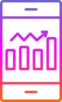 Bar Analytics Line Gradient Icon Design vector