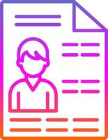 File Line Gradient Icon Design vector