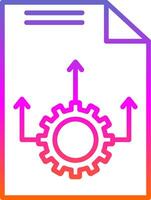 Workflow Line Gradient Icon Design vector