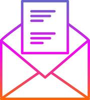 Email Line Gradient Icon Design vector