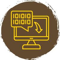 Binary Code Line Gradient Icon Design vector