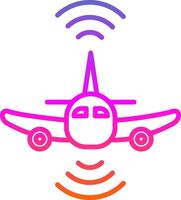 Aeroplane Line Gradient Icon Design vector