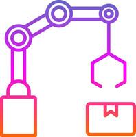 Mechanical Arm Line Gradient Icon Design vector