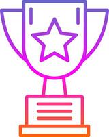 Trophy Line Gradient Icon Design vector