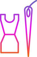 Dressmaking Line Gradient Icon Design vector