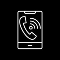 Wifi Call Line Inverted Icon Design vector