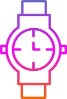 reloj línea degradado icono diseño vector