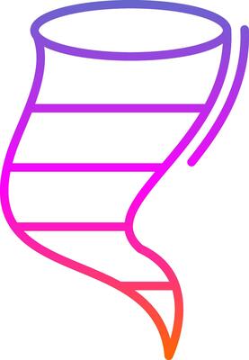 Twister Line Gradient Icon Design