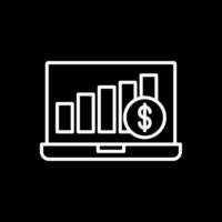 Content Revenue Line Inverted Icon Design vector