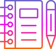 Notebook Line Gradient Icon Design vector