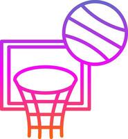 Basketball Line Gradient Icon Design vector