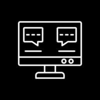 System Line Inverted Icon Design vector