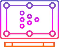Billiards Line Gradient Icon Design vector