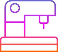 Sewing Machine Line Gradient Icon Design vector