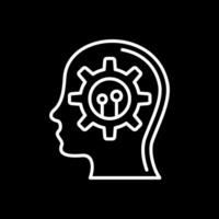 Mind Settings Line Inverted Icon Design vector