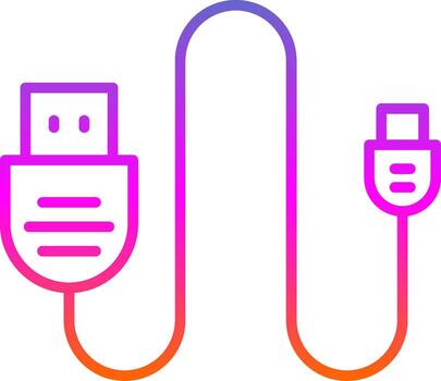 Connection Line Gradient Icon Design vector