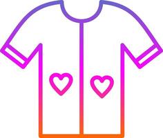 Shirt Line Gradient Icon Design vector