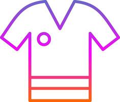 camisa línea degradado icono diseño vector