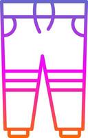 Trousers Line Gradient Icon Design vector